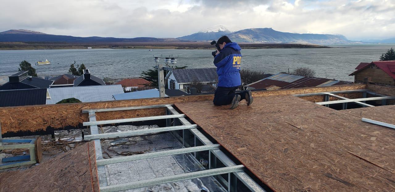 PDI perició el lugar del accidente laboral que costó la vida a un trabajador en Puerto Natales