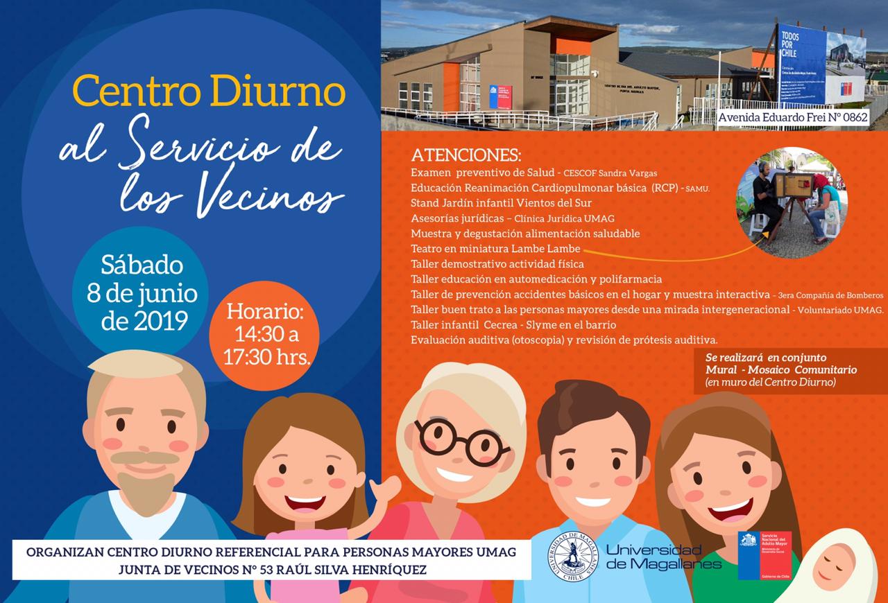 Centro Diurno para Adultos Mayores realizó diversas atenciones de Salud y talleres para vecinos del sector Norte de Punta Arenas