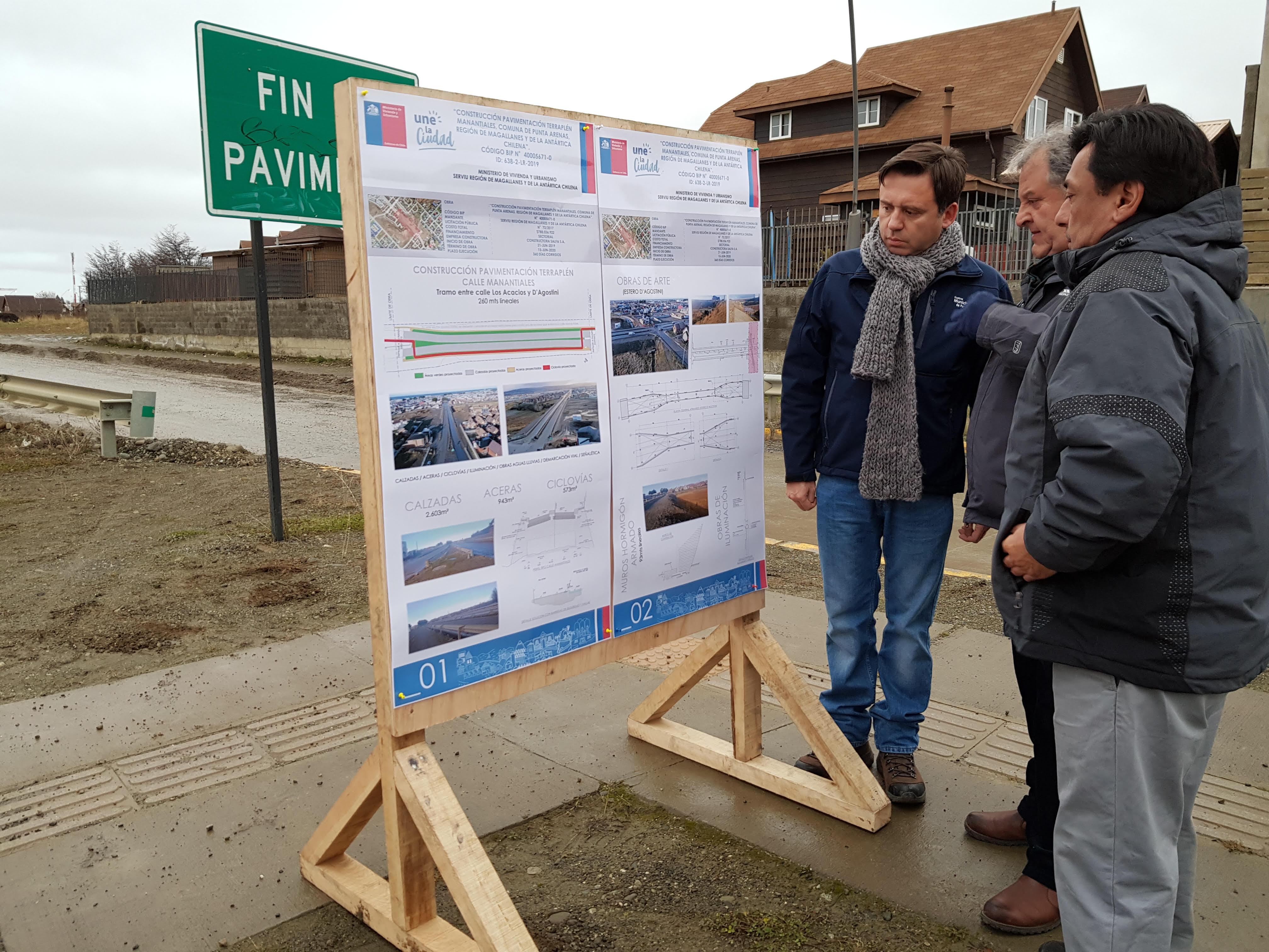 Minvu  comenzó con los trabajos de pavimentación en el terraplén de calle Manantiales