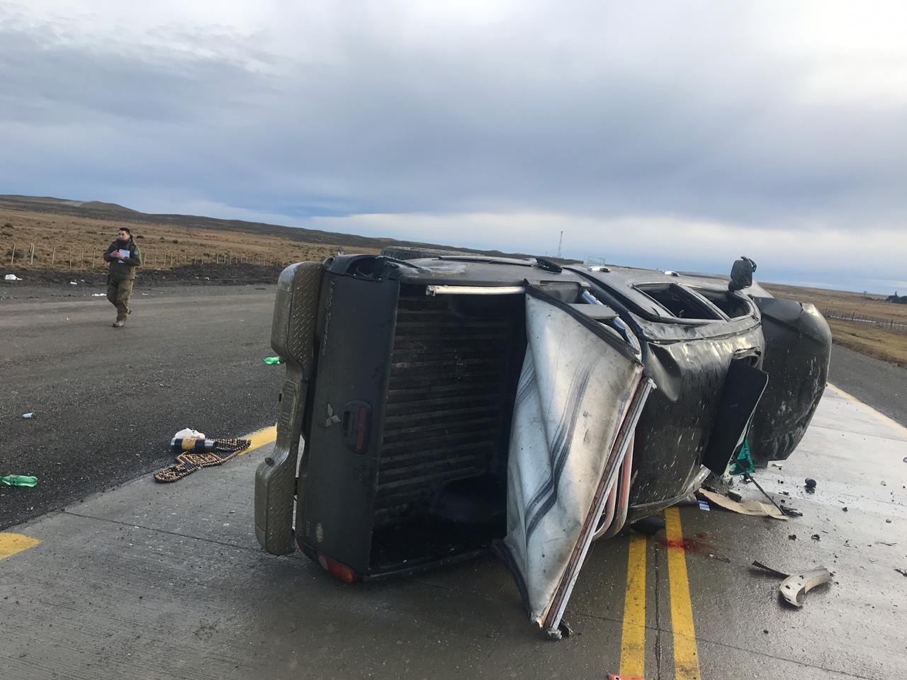 Dos personas fallecidas y tres lesionadas en accidente vehicular cerca de la frontera en San Sebastián, Tierra del Fuego