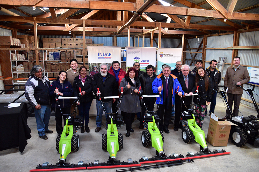 Apoyados por INDAP: emprendedores natalinos recibieron equipo de esquila, motocultivadoras y motosegadoras para faenas agrícolas