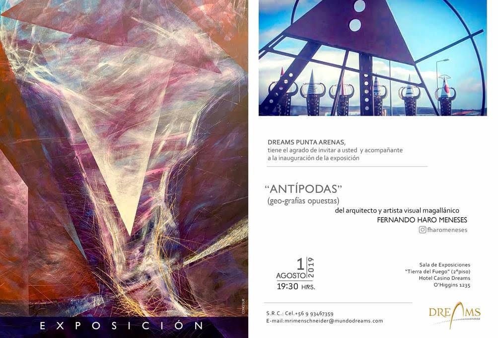 Exposición «Antípodas» del arquitecto y artista visual Fernando Haro se inaugurará el jueves 1 de agosto en Punta Arenas