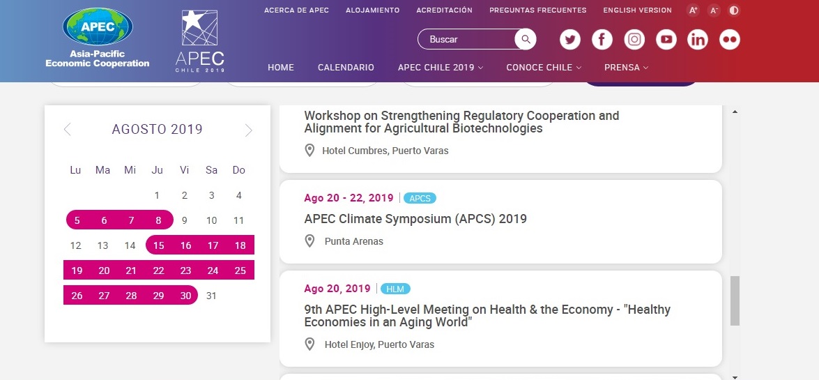 Simposium sobre el cambio climático realizará la APEC en Punta Arenas