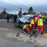 Choque frontal entre dos vehículos en el kilómetro 4 de Ruta 9 Sur: tres personas lesionadas, una de las cuales de carácter reservado