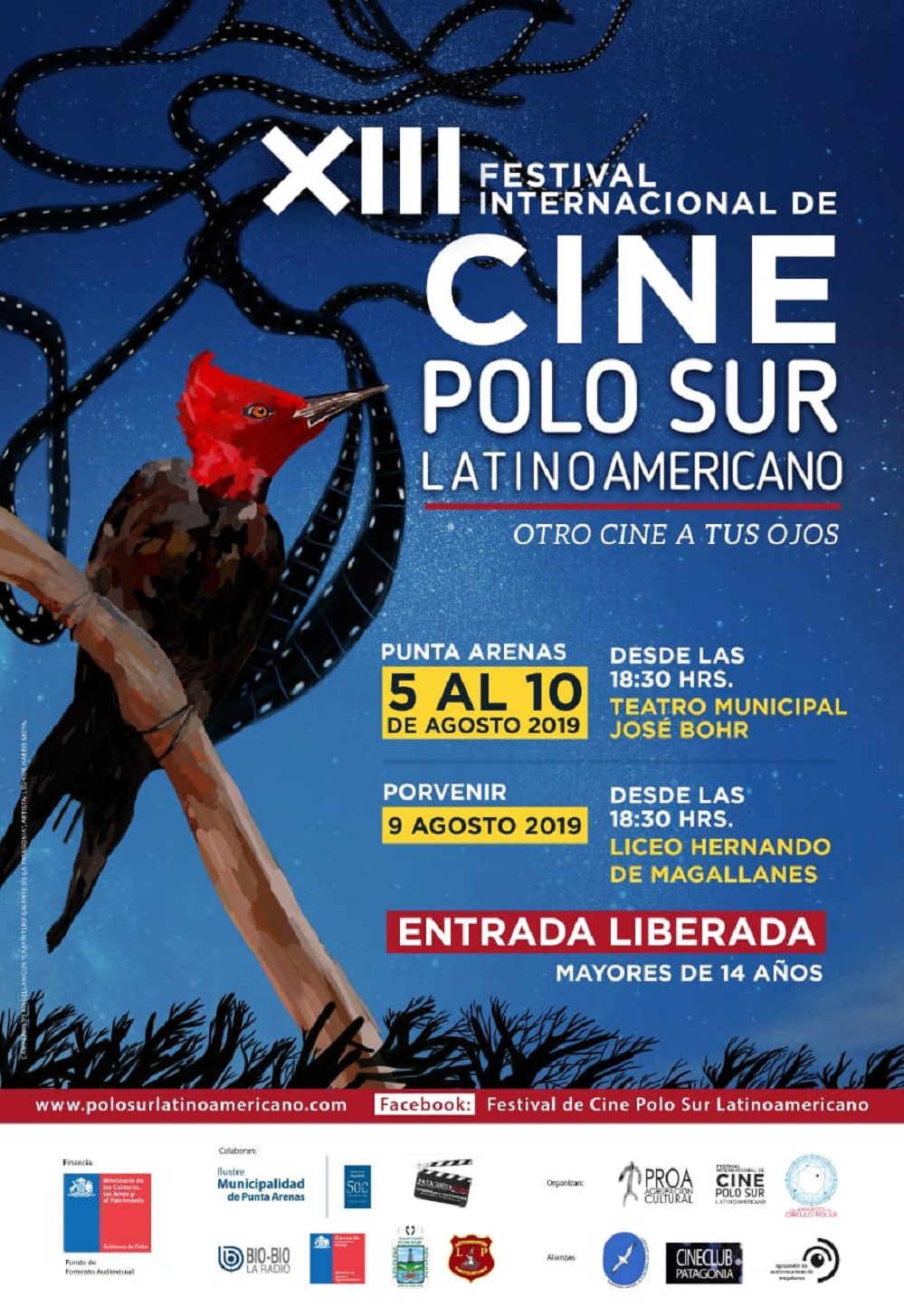 XII Festival Internacional de Cine Latinoamericano Polo Sur se realizará en Punta Arenas y Porvenir