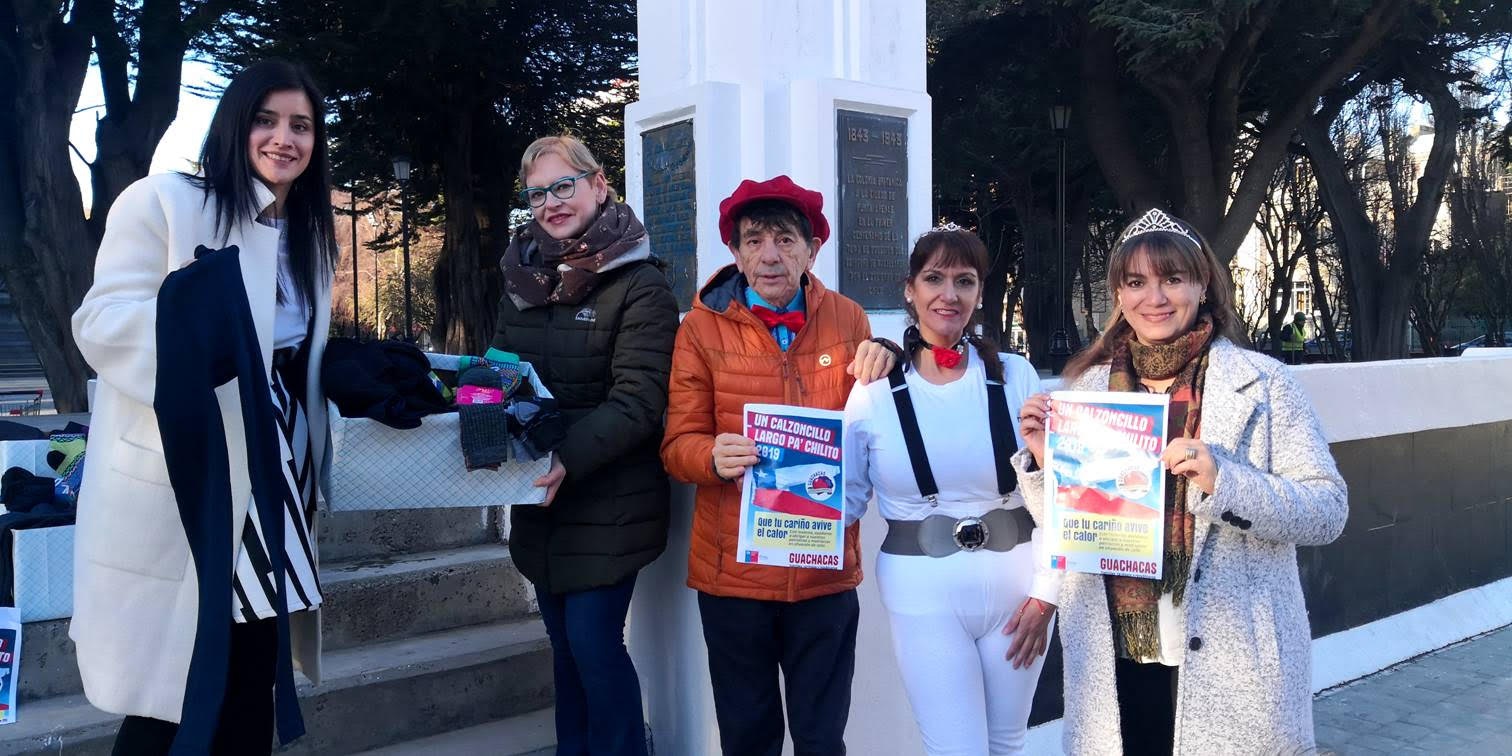 El rey guachaca Dióscoro Rojas participó en cierre de la campaña de recolección de ropa interior, para las personas en situación de calle en Punta Arenas