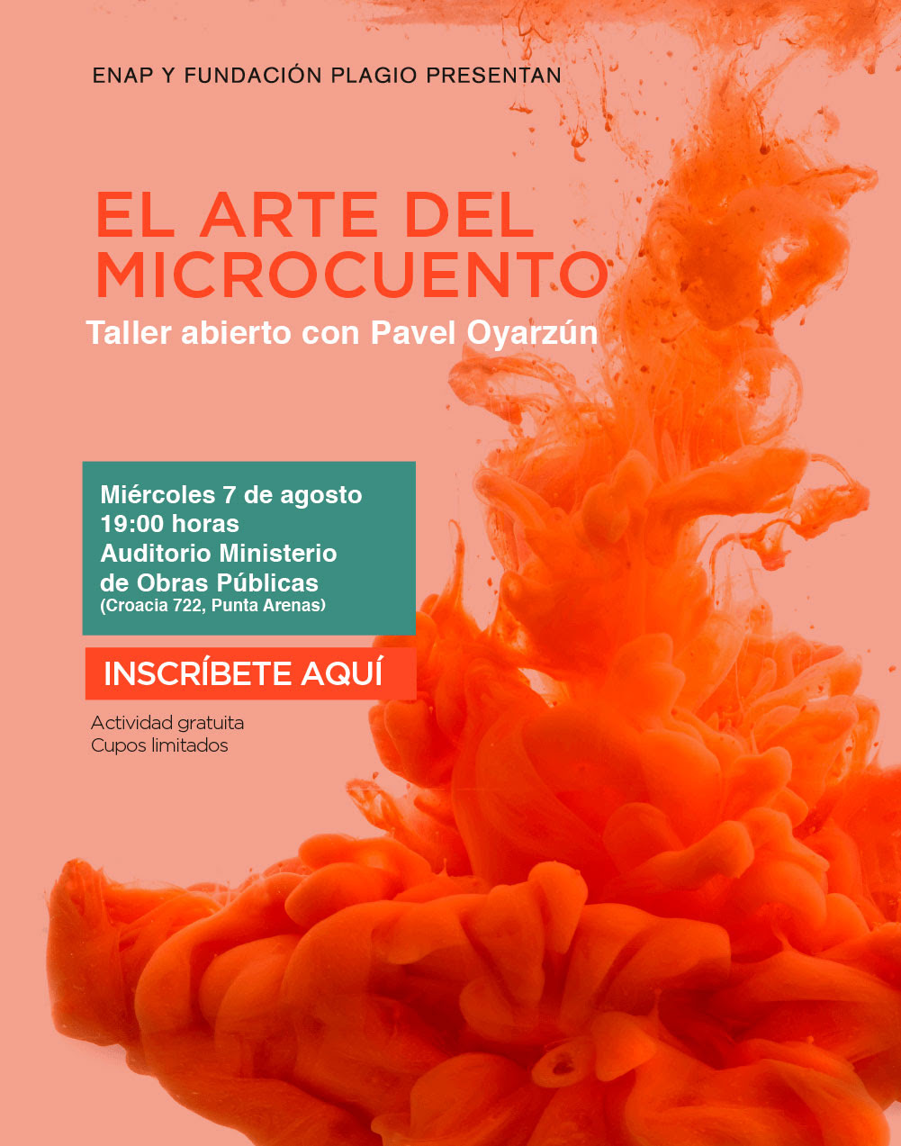 Taller abierto de escritura: «El arte del microcuento» realiza el escritor Pavel Oyarzún en Punta Arenas