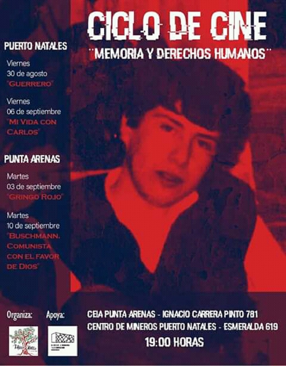 Ciclo de cine testimonial «Memoria y Derechos Humanos» se efectuará en Puerto Natales y en Punta Arenas