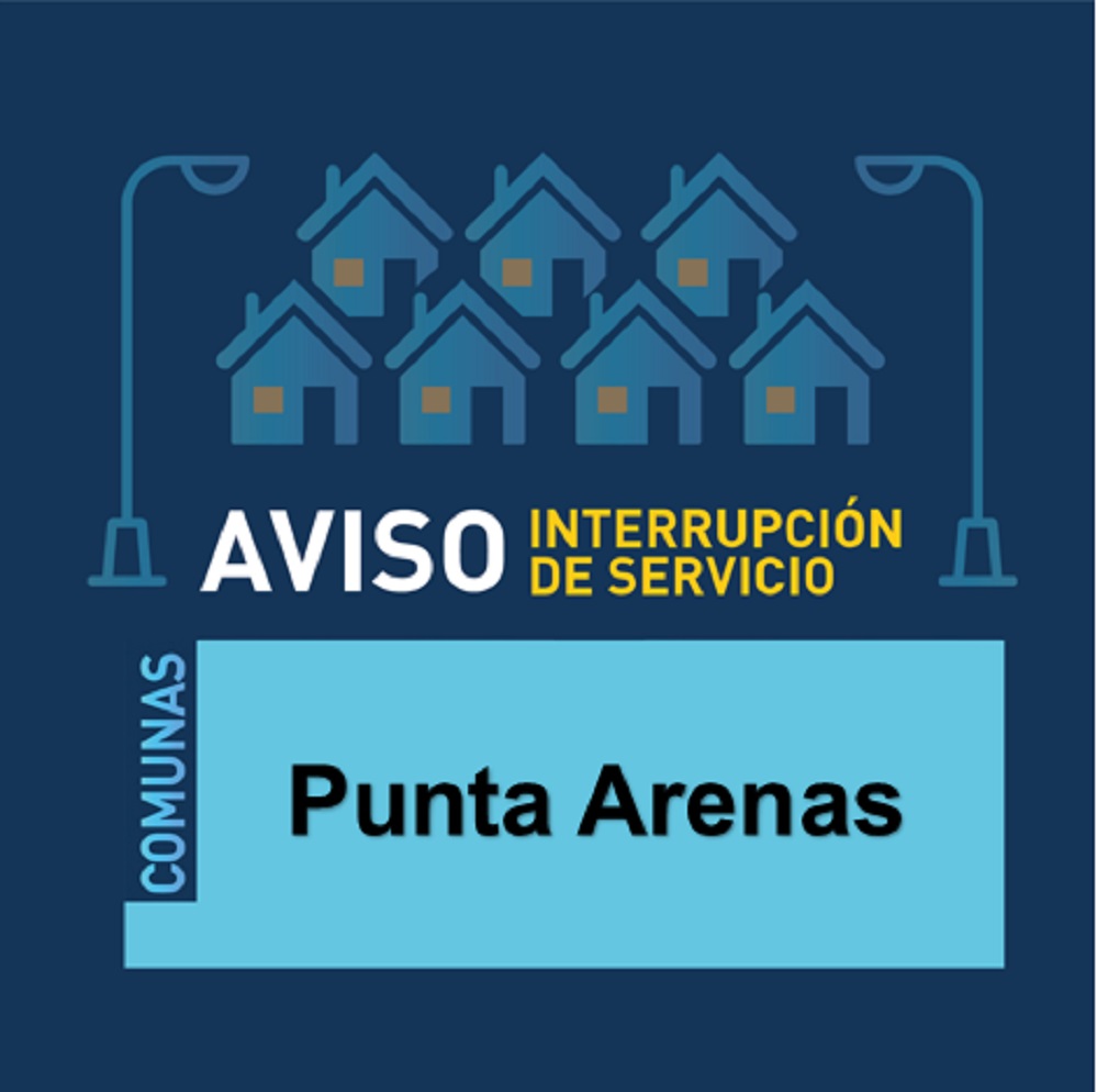 EDELMAG informa de corte de suministro eléctrico en el sector norte de Punta Arenas