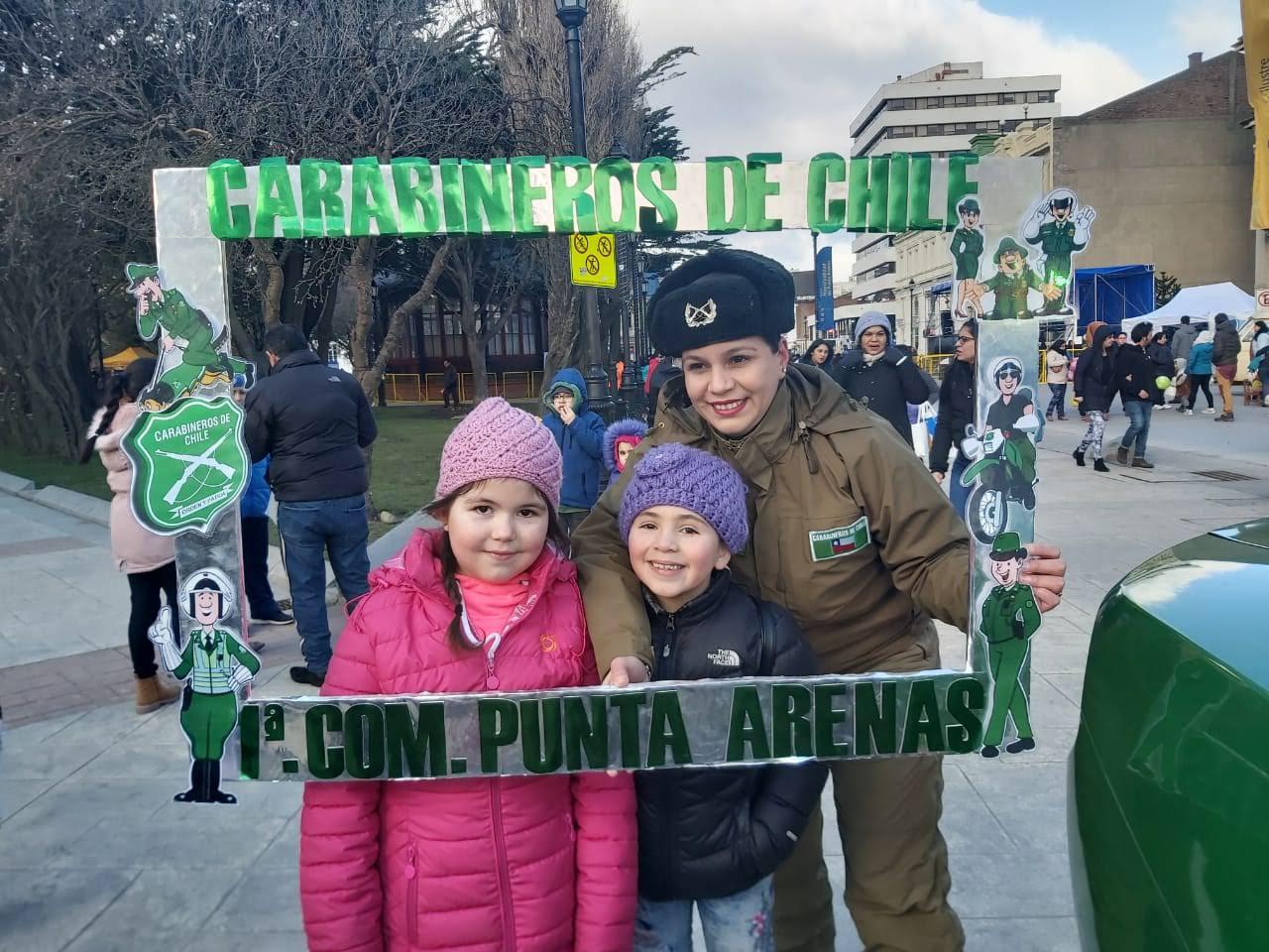 Carabineros participó en distintas actividades del Día del Niño en la región de Magallanes