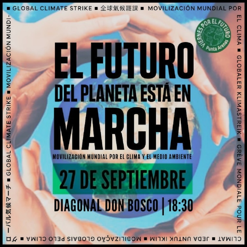 Marcha contra el cambio climático en Magallanes se efectuará el viernes 27 de septiembre en Punta Arenas