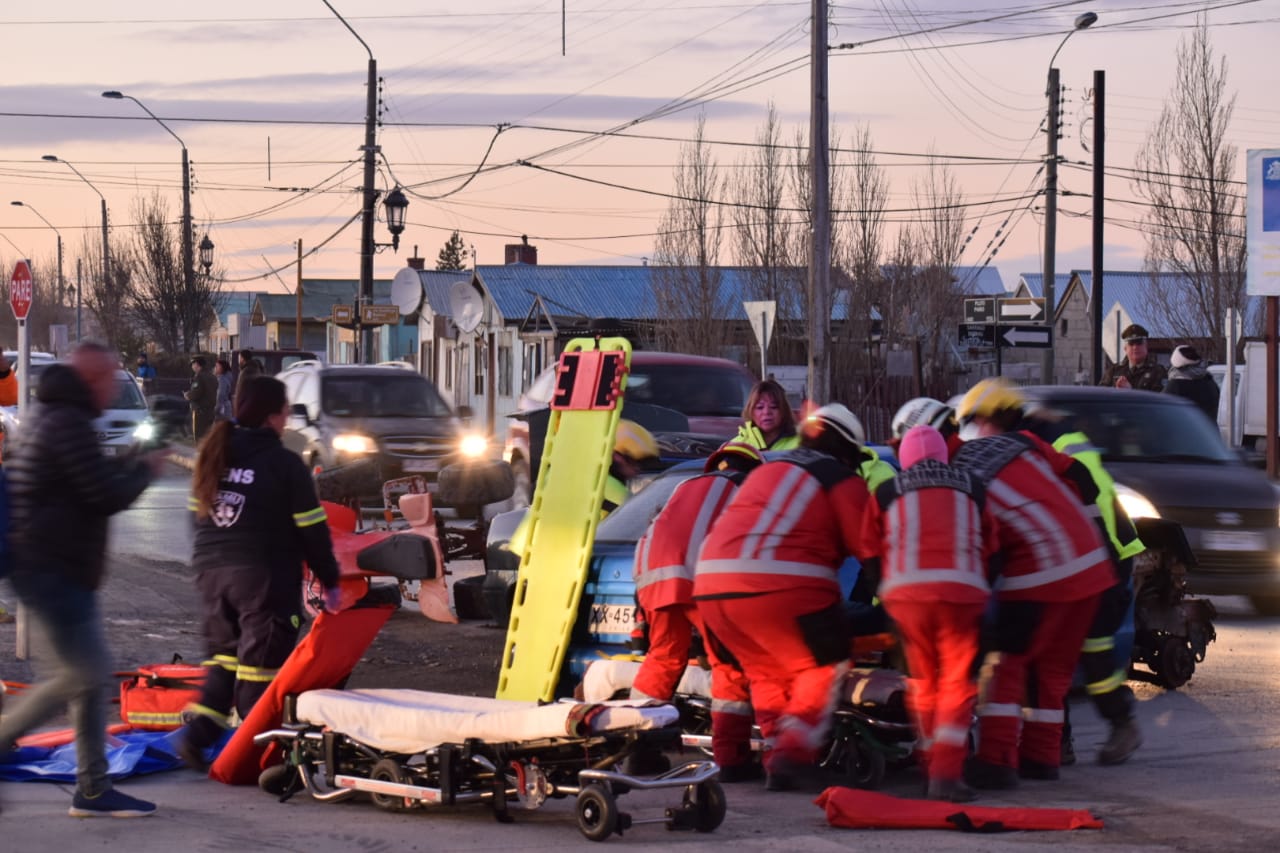 En Puerto Natales: Simulacro de accidente automovilístico accionó a todos los equipos de emergencia