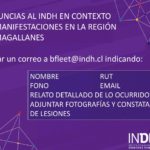 Instituto Nacional de Derechos Humanos difunde instrucciones para efectuar denuncias en la región de Magallanes