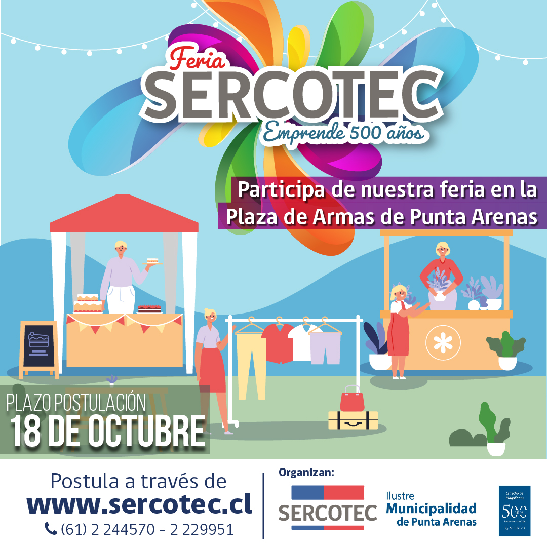 Feria Sercotec “Emprende 500 años” abre sus postulaciones