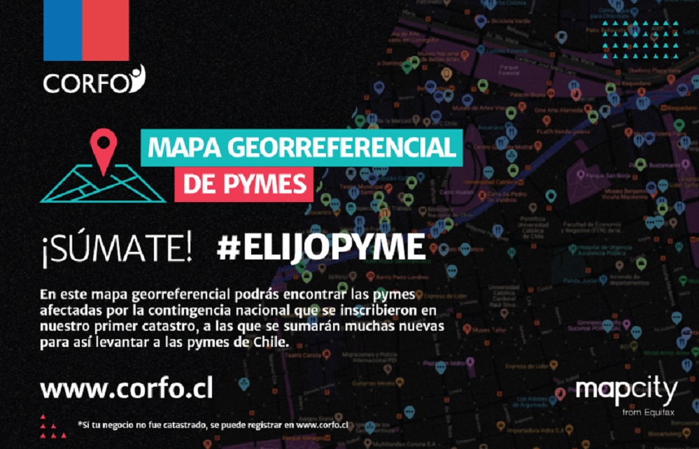 CORFO y Mapcity lanzan plataforma para que consumidores compren en pymes afectadas por contingencia nacional