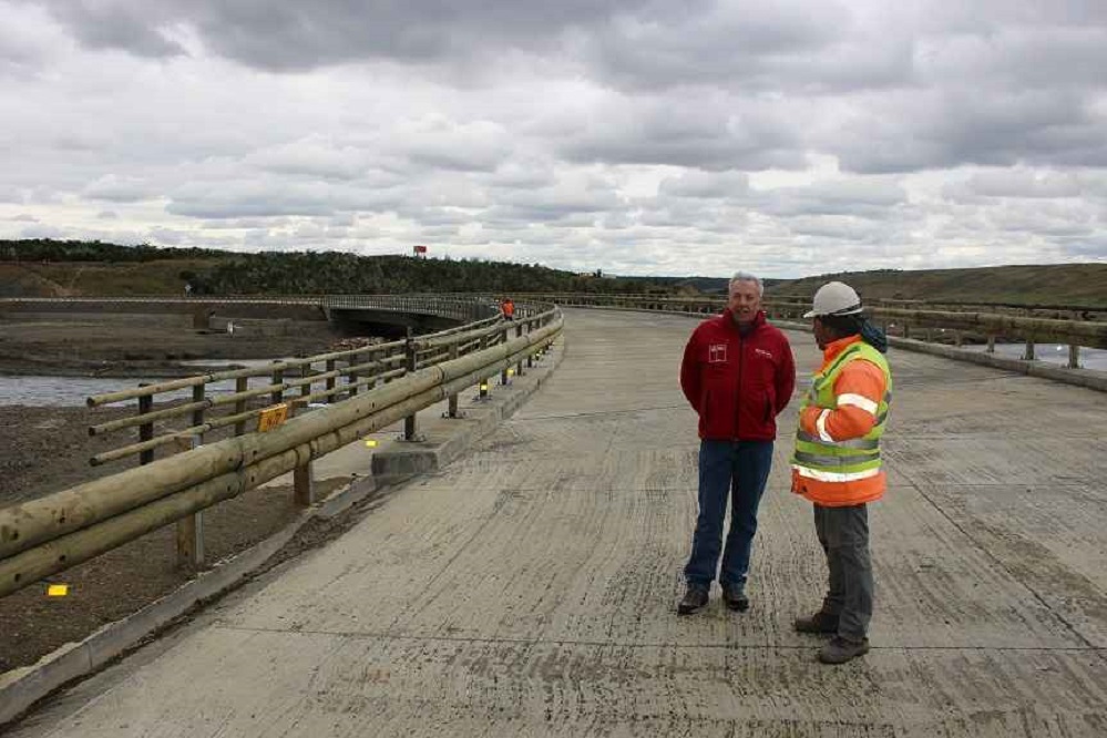 Reposición del Puente Río Grande en Tierra del Fuego se encuentra en su etapa final