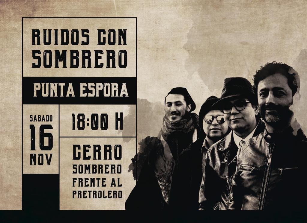 El grupo Punta Espora presenta concierto «Ruidos con Sombrero» este sábado en la comuna de Primavera