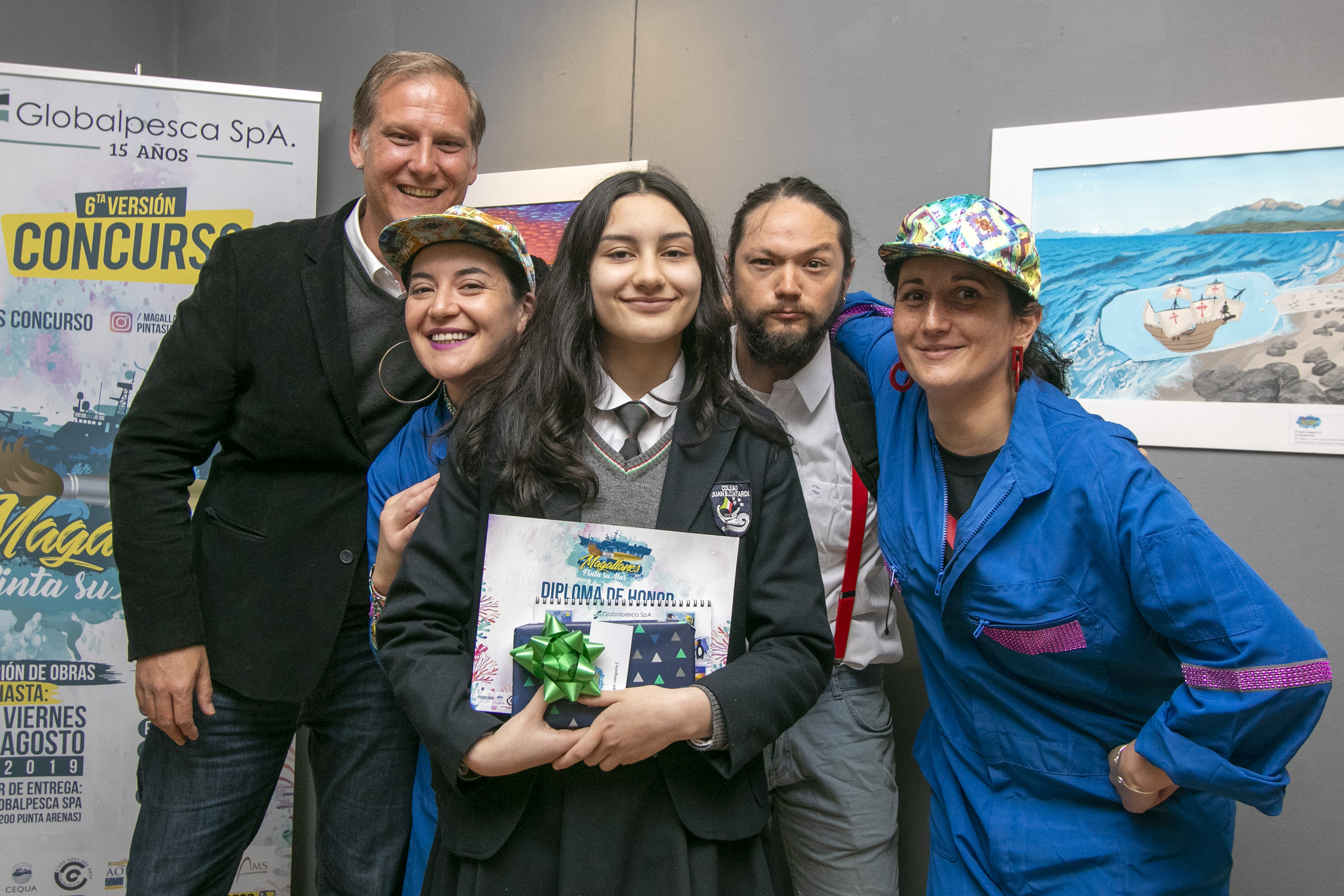 Fueron premiados los ganadores del concurso «Magallanes pinta su mar» organizado por GlobalPesca
