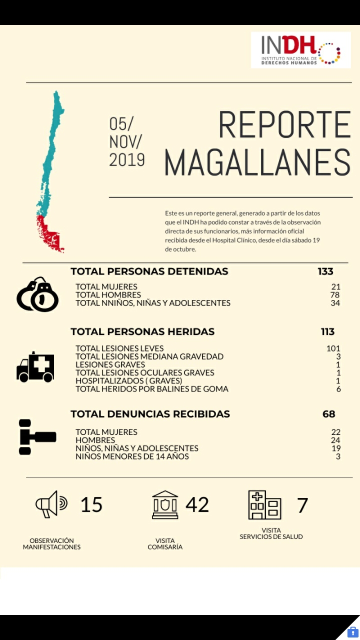 Preocupante balance del INDH sobre violaciones a los Derechos Humanos en Magallanes