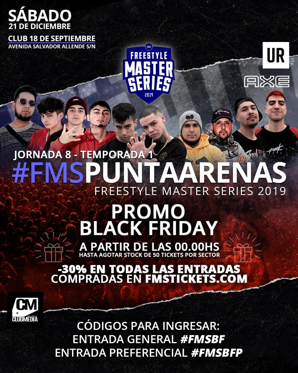 Jornada de Freestyle se efectuará en Punta Arenas el 21 de diciembre: y este viernes se suman al Black Friday con descuentos