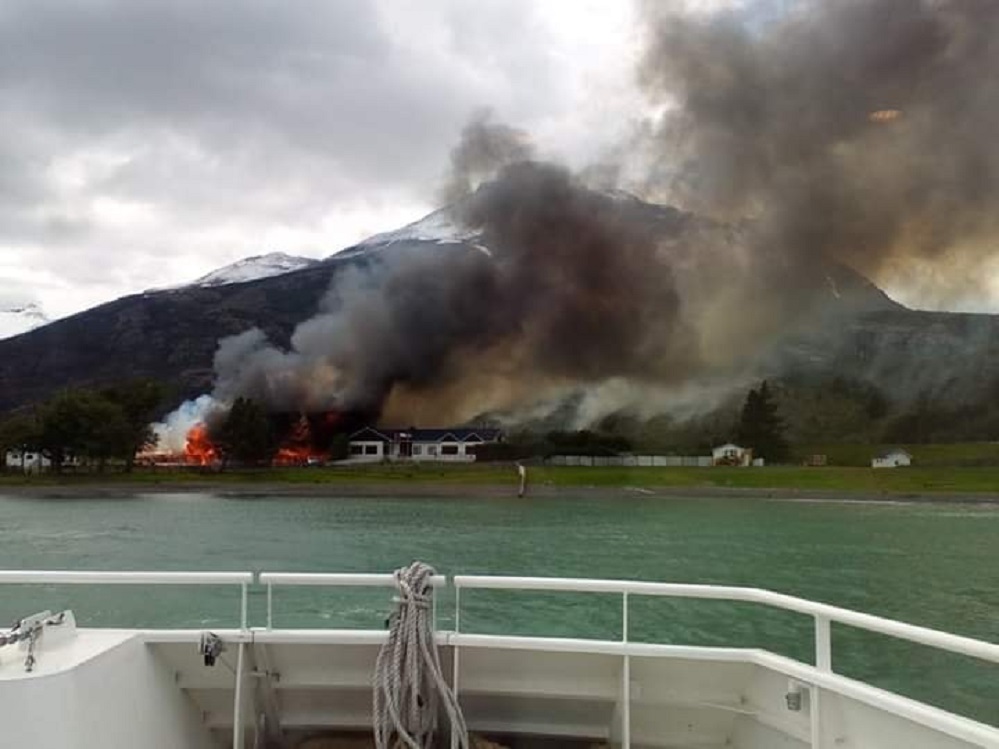 Se registra incendio en estancia Perales a 80 kms del Parque Nacional Torres del Paine