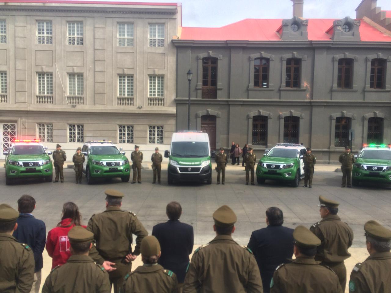 Cinco nuevos vehículos recibió hoy Carabineros en Punta Arenas: fueron financiados con recursos del Gobierno Regional