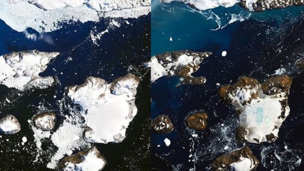 Satelite de la NASA capta deshielo en la Antártica