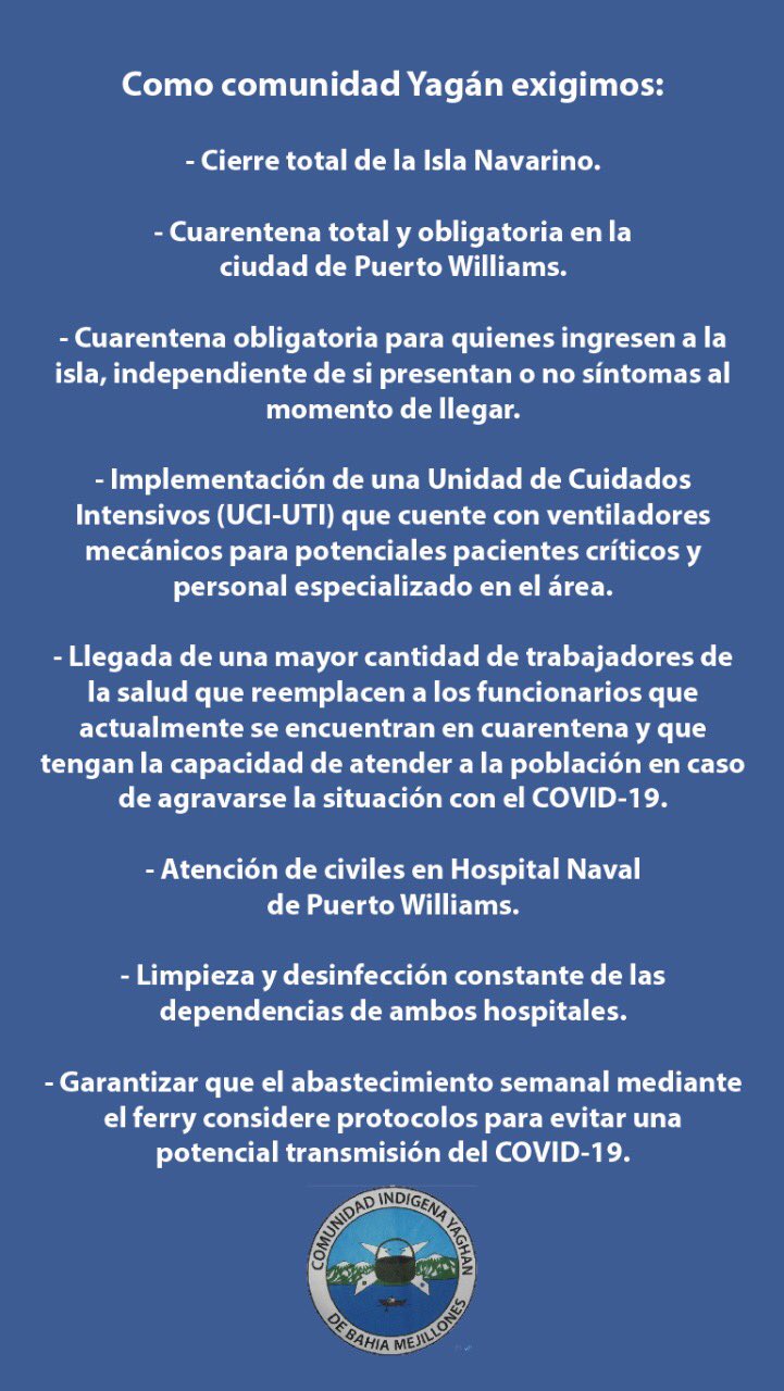 Comunidad Yaghan de Puerto Williams reclama el cierre de la ciudad