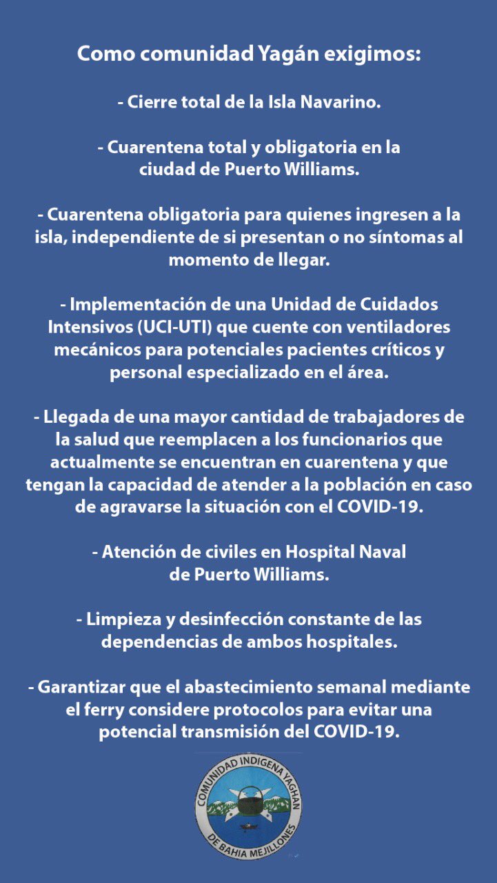 Comunidad Yaghan de Puerto Williams reclama el cierre de la ciudad