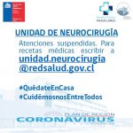 Unidad de Neurocirugía del Hospital Clínico suspende atenciones y recibe consultas online