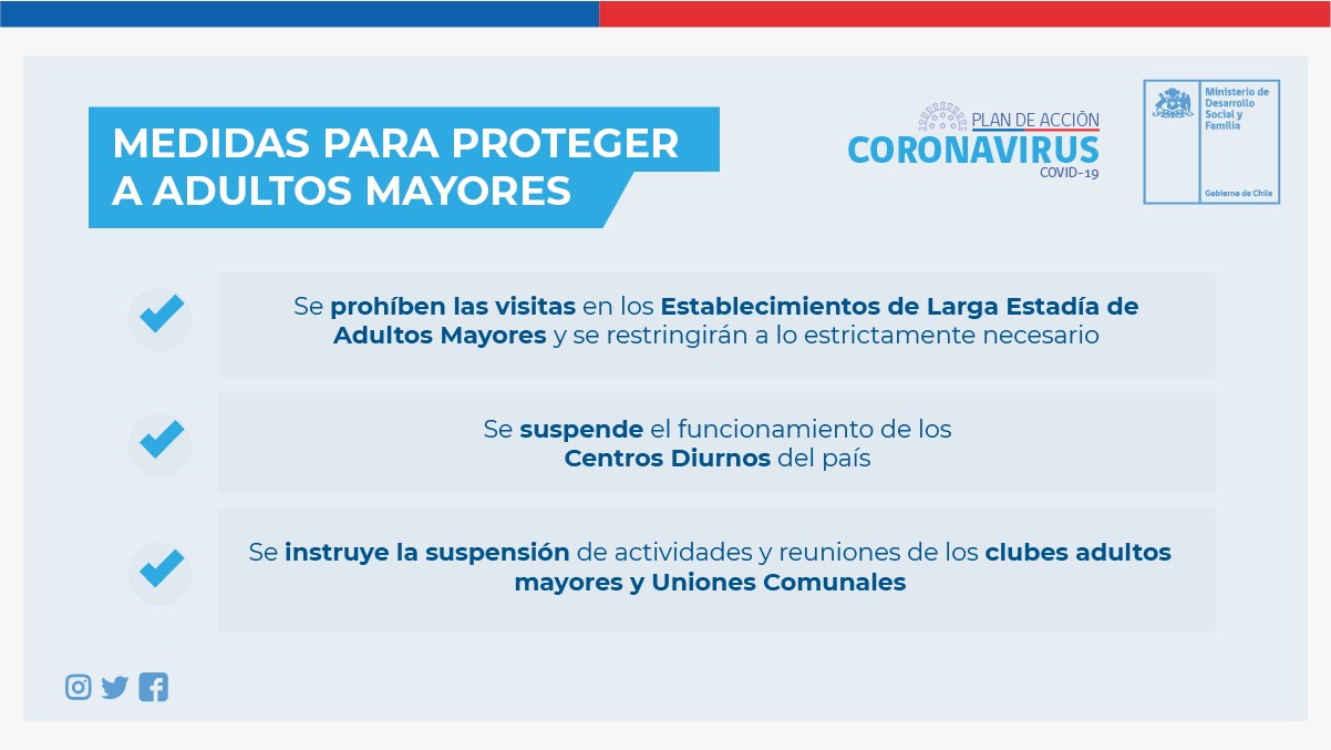 Ministerio de Desarrollo Social y Familia presenta 3 protocolos para prevenir propagación del COVID-19 en sus centros y servicios