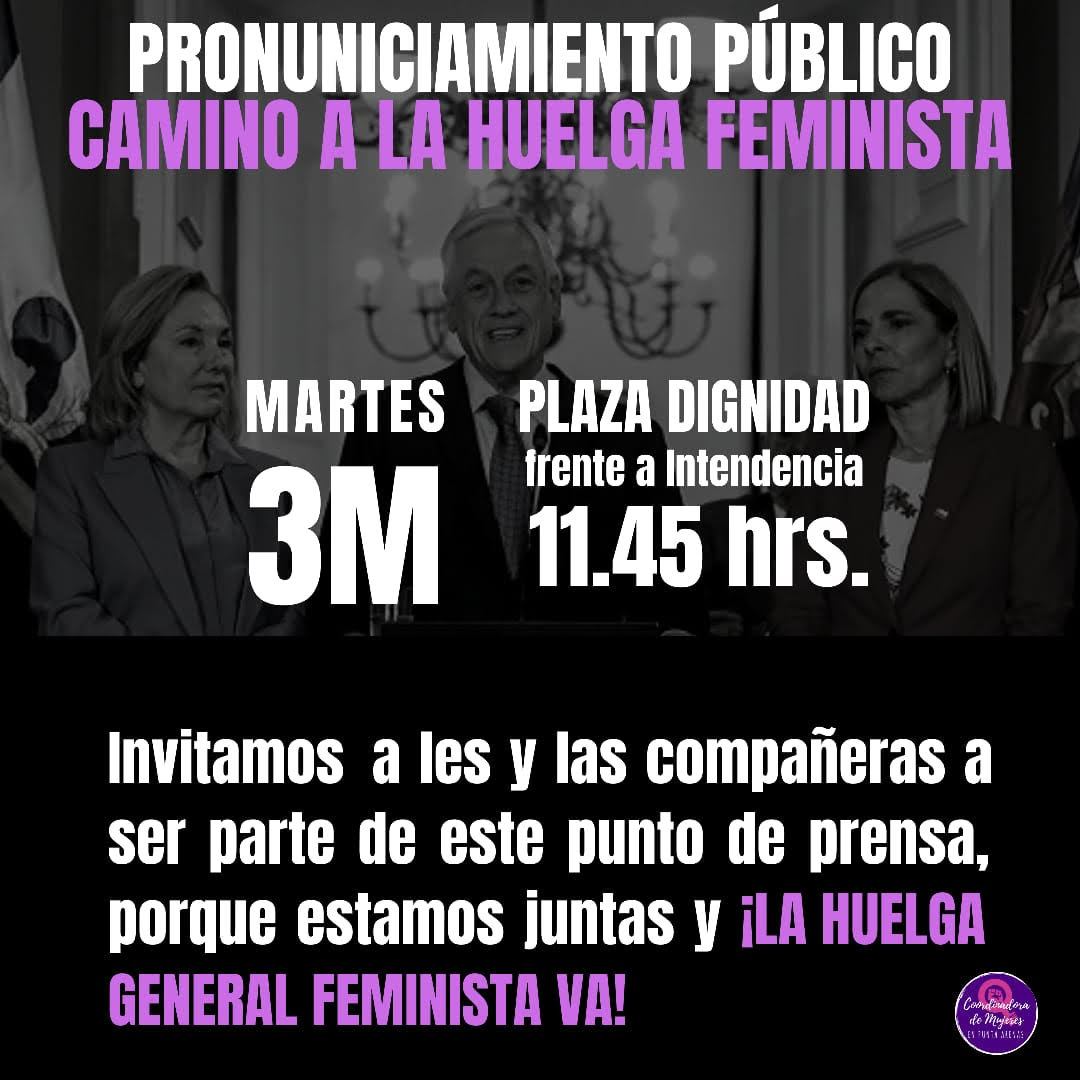Coordinadora Feminista de Punta Arenas convoca a acto público en Plaza Muñoz Gamero
