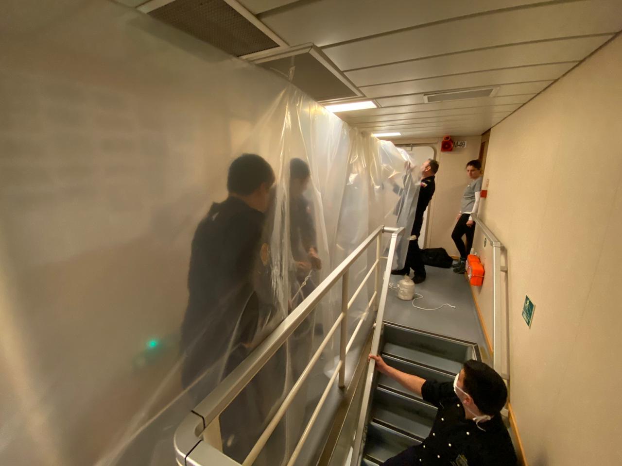 Unidades de la III Zona Naval implementan áreas de aislamiento en buques y reparticiones