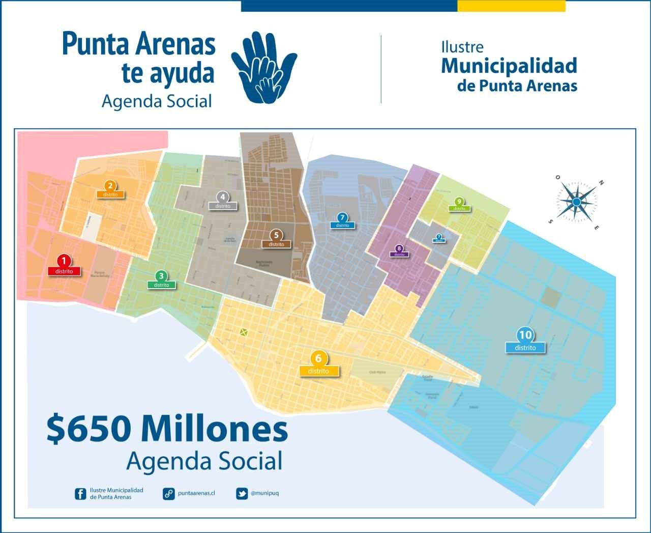 Alcalde Radonich anuncia creación de Agenda Social Municipal, para atender demandas de los habitantes de Punta Arenas