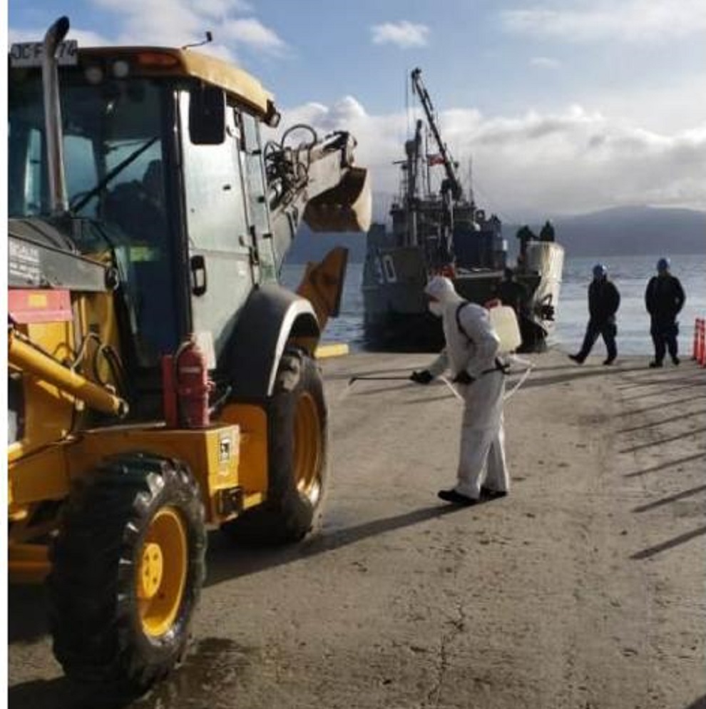 Intensa labor de apoyo en emergencia sanitaria realiza la Armada en Puerto Williams