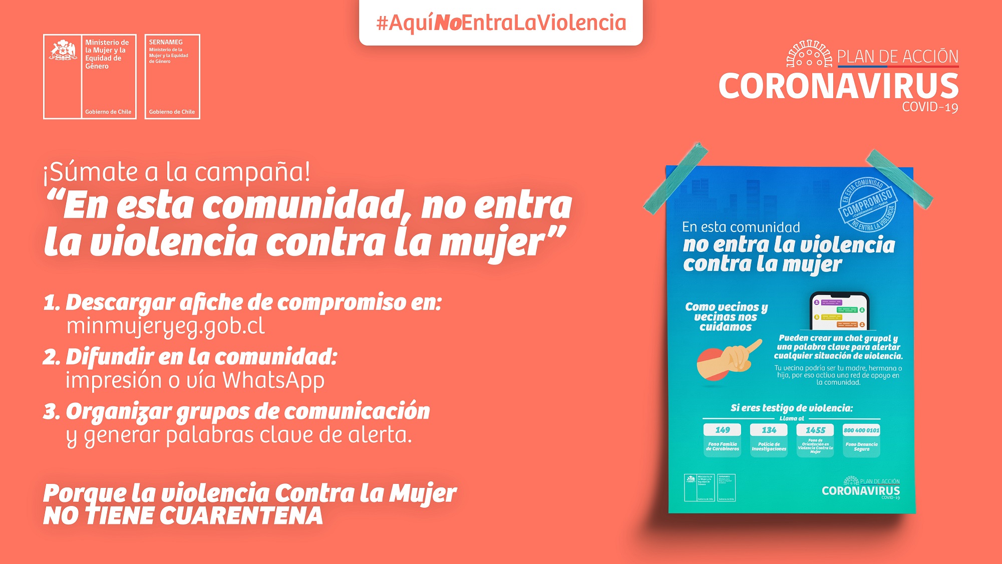 Lanzan en Magallanes campaña de prevención: “En esta comunidad no entra la violencia”