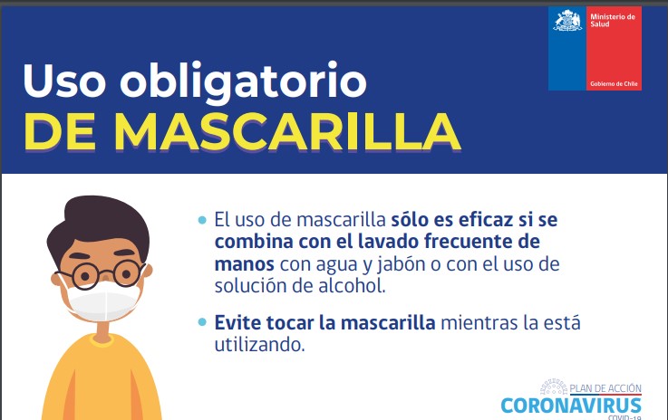 Uso obligatorio de mascarillas en espacios públicos
