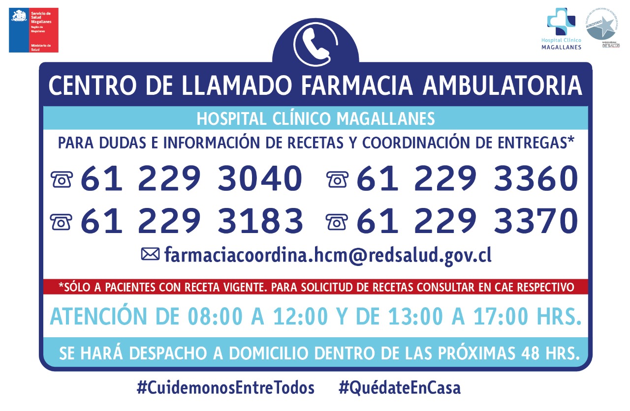 Farmacia Ambulatoria del Hospital Clinico difunde horarios y procedimientos