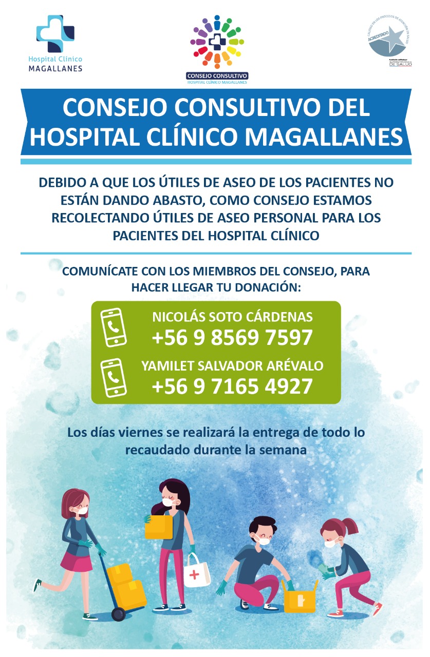 Hospital Clínico Magallanes recolecta útiles de aseo para sus pacientes