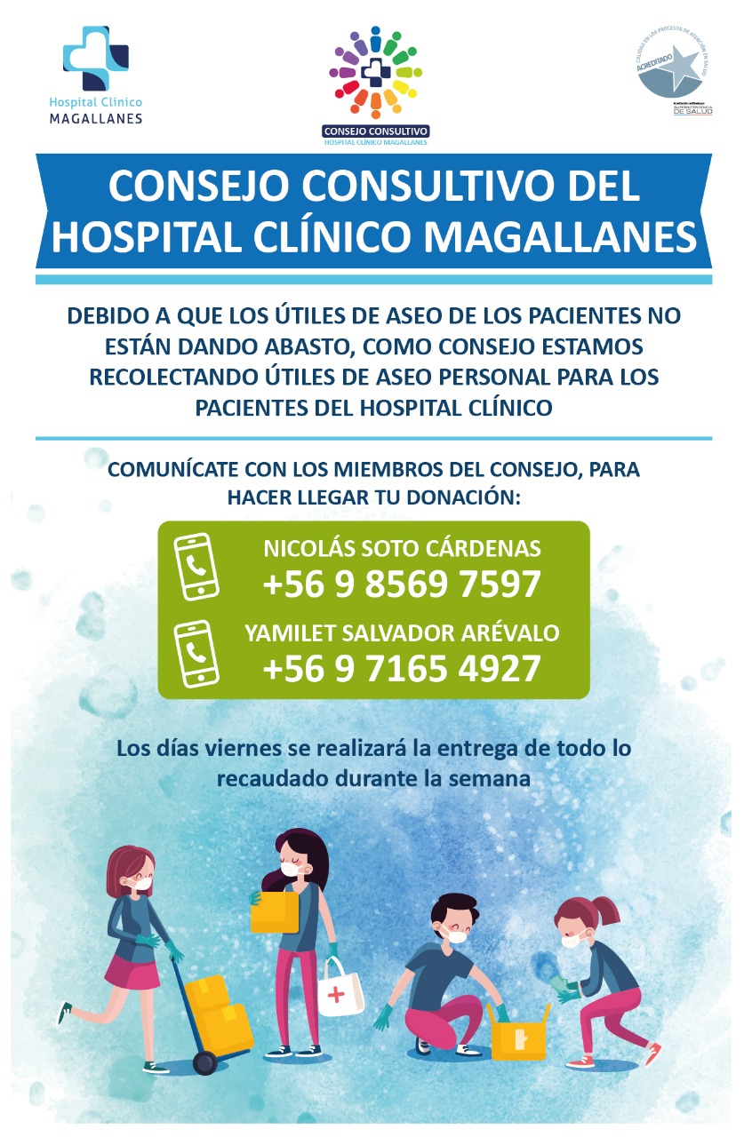 Hospital Clínico Magallanes recolecta útiles de aseo para sus pacientes
