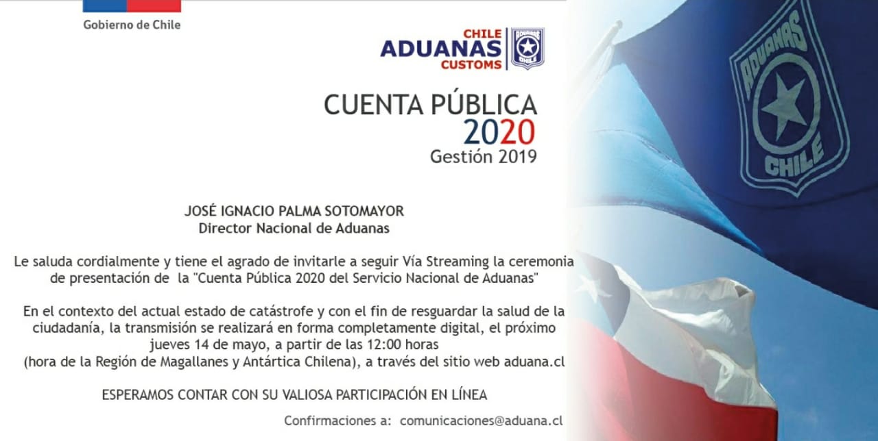 Servicio de Aduanas efectuará Cuenta Pública en Magallanes mediante plataforma virtual este jueves 14 de mayo