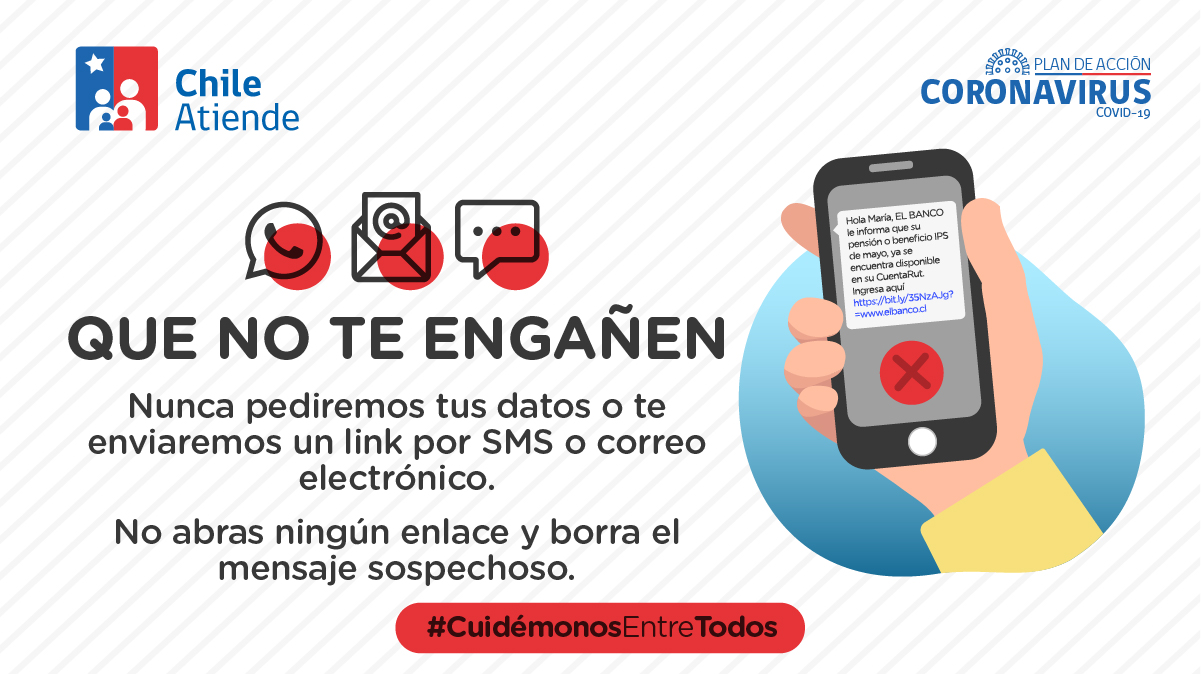 Instituto de Previsión Social advierte a usuarios por posibles mensajes fraudulentos:  se han detectado estafas a través de correos electrónicos o mensajes de texto