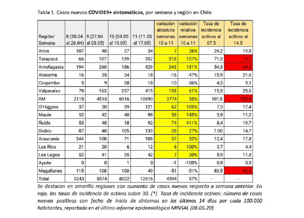 8° Informe del Colegio Médico de Chile, muestra disminución de casos de contagios Covid19 en Magallanes