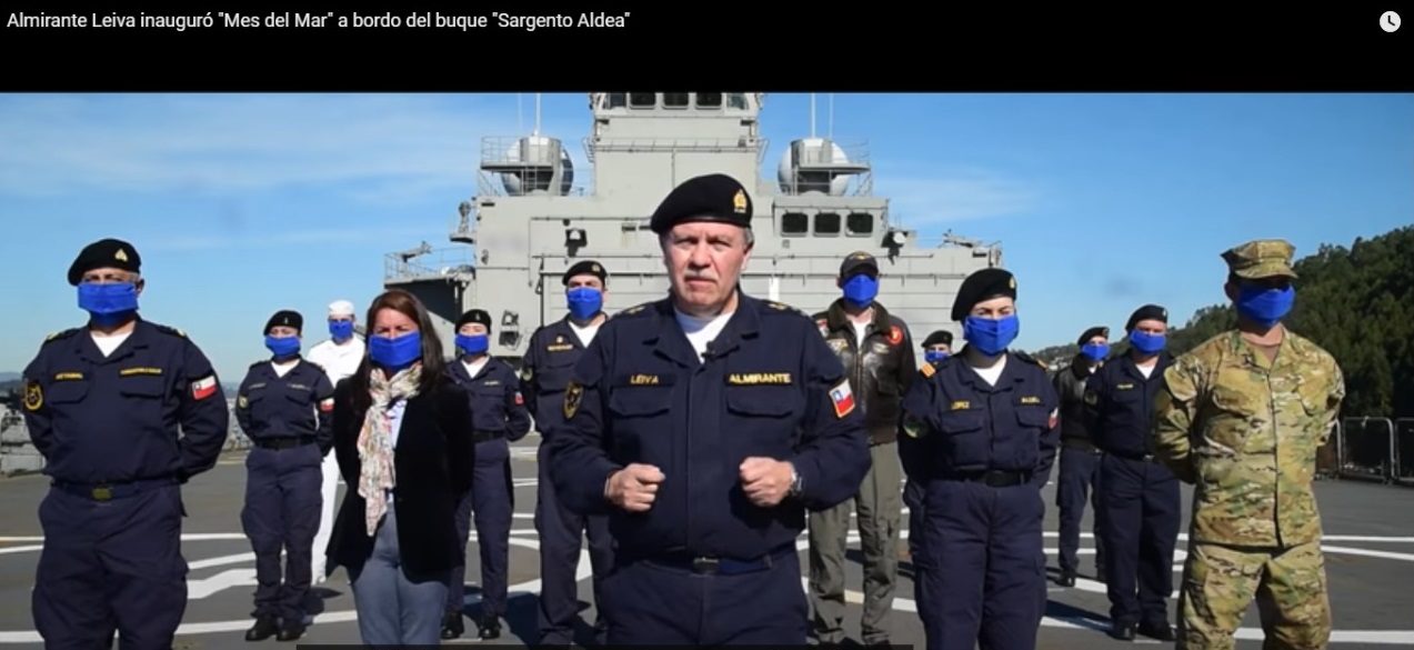 Comandante en Jefe de la Armada Almirante Julio Leiva inauguró «Mes del Mar» a bordo del buque «Sargento Aldea» en Talcahuano