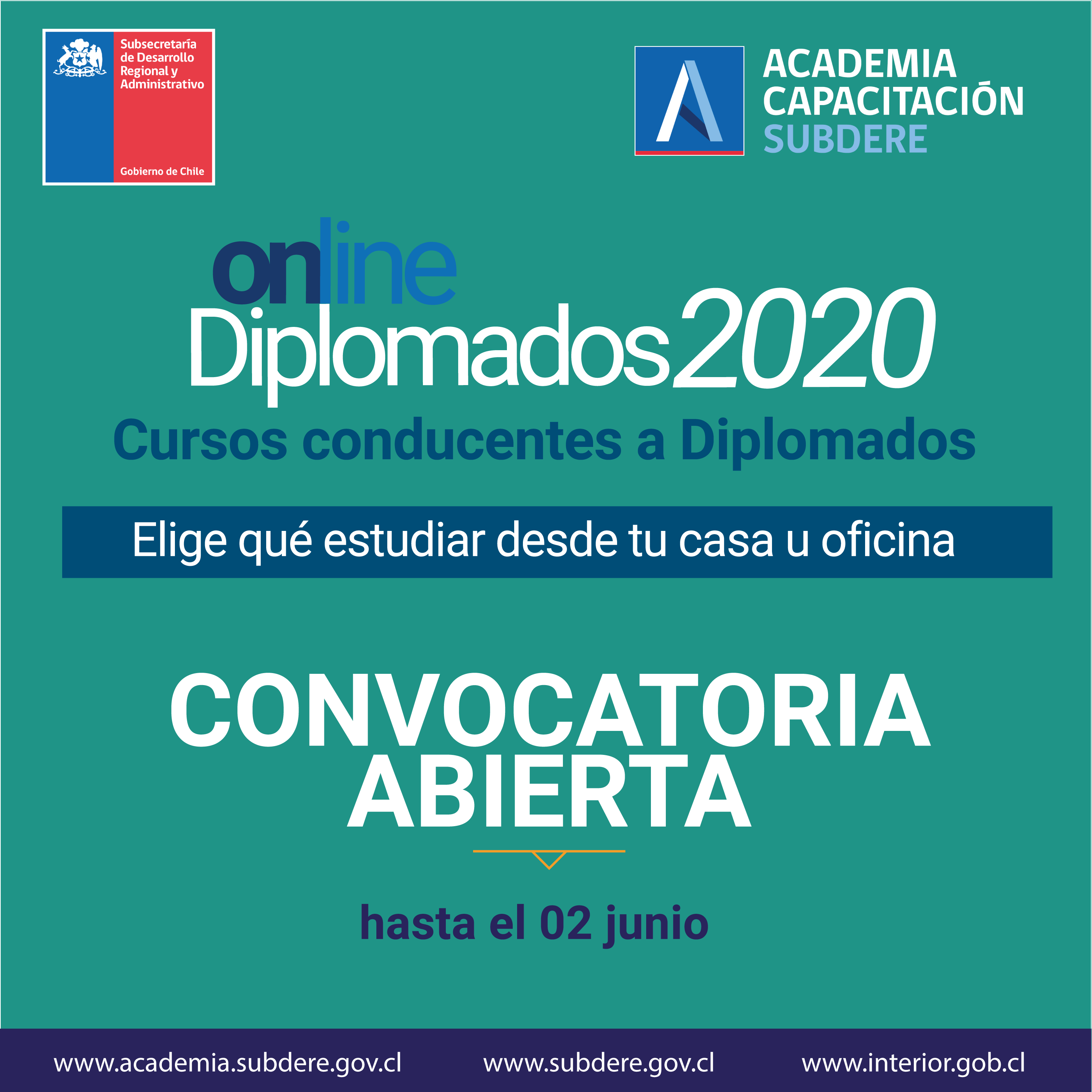 Subdere abre convocatoria de 16 cursos online conducentes a diplomados para funcionarios municipales
