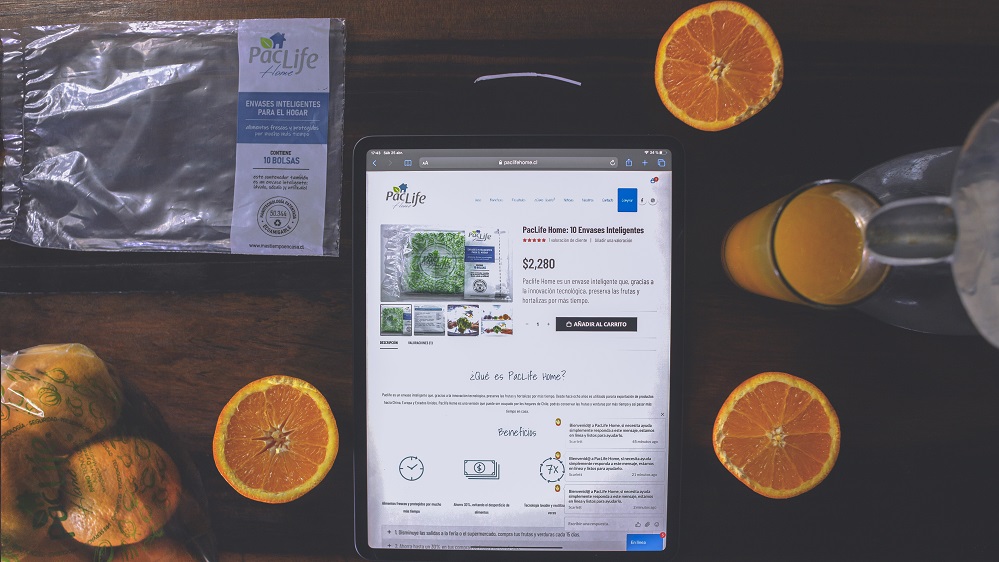 Empresa chilena lanza envase inteligente, que permite que las frutas y verduras duren más de 20 días
