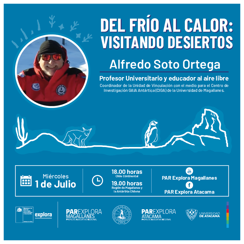 Charla online unirá Atacama y Magallanes con temática antártica, este miércoles 1° de julio