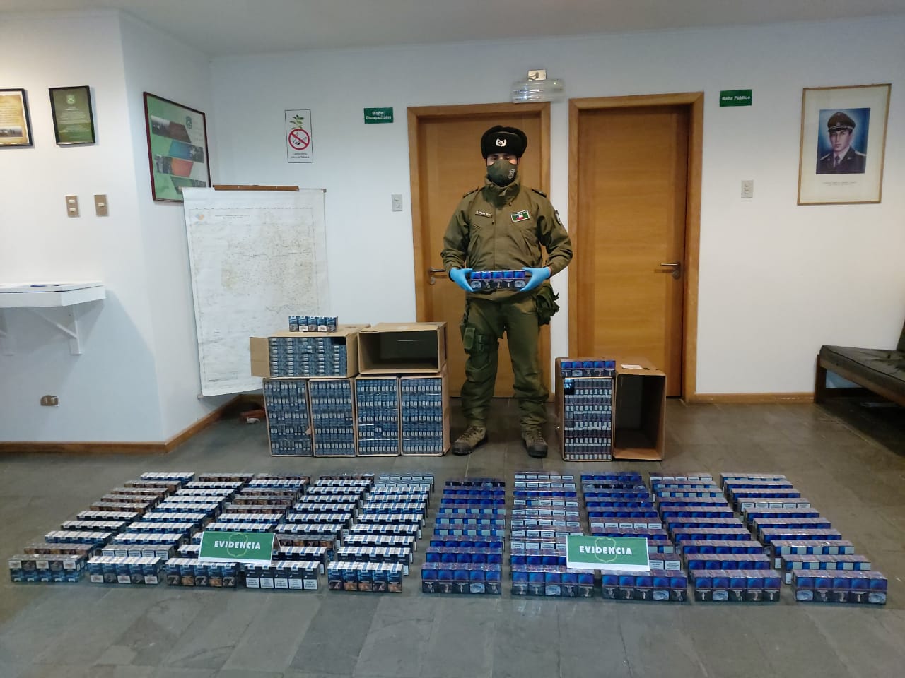 Dos detenidos por presunto contrabando de cigarrillos en la Tenencia Fronteriza de San Sebastián en Tierra del Fuego