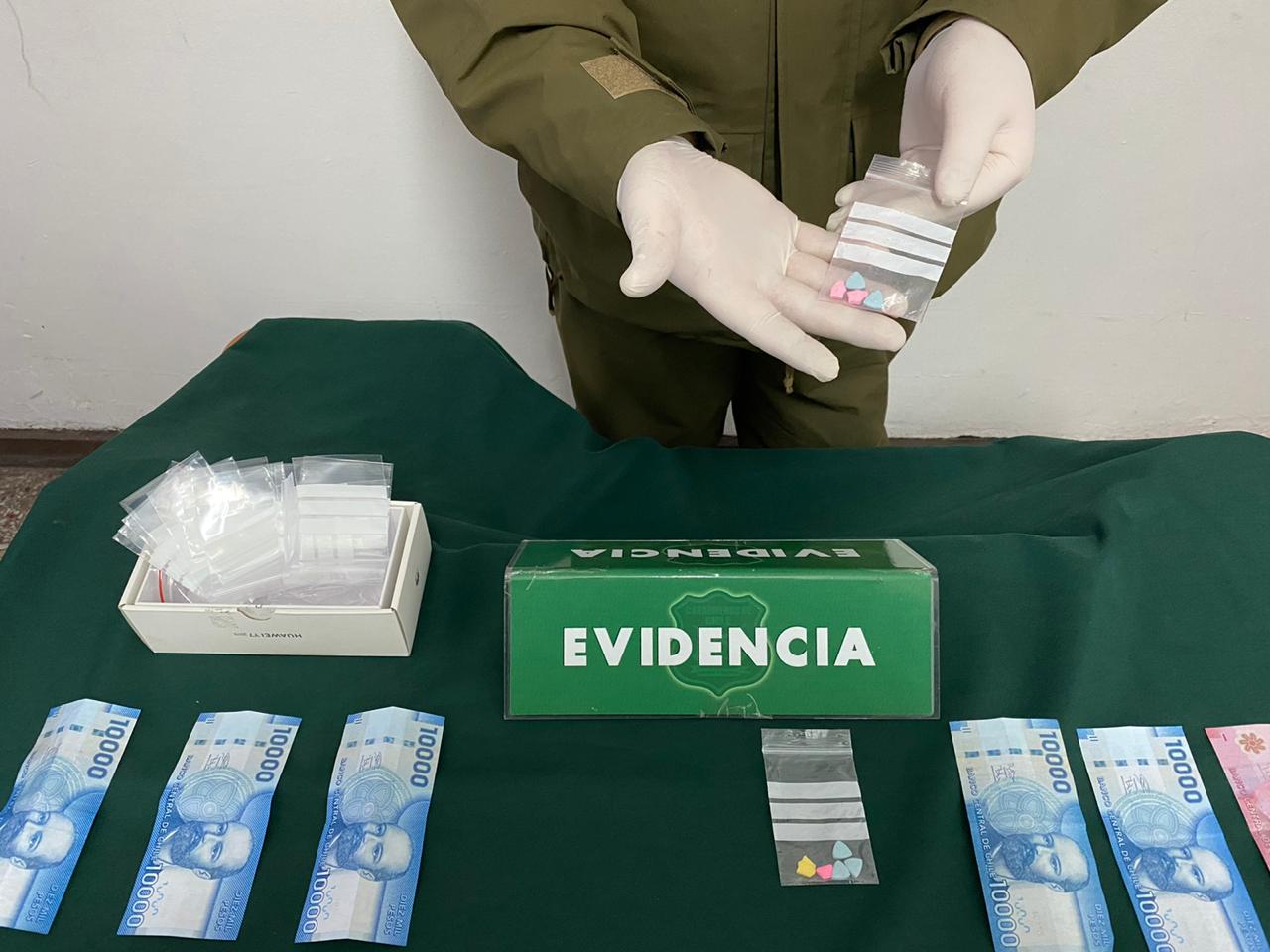 Un detenido por presunto microtráfico de droga éxtasis esta tarde en Puerto Natales