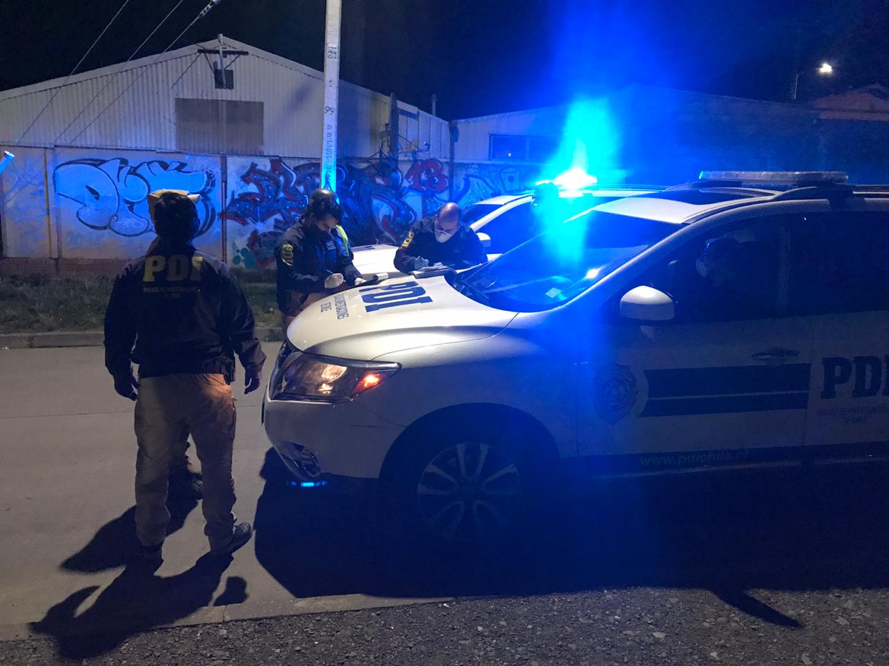 PDI realiza controles nocturnos en Punta Arenas en el marco de la emergencia sanitaria
